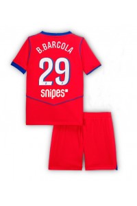 Paris Saint-Germain Bradley Barcola #29 Jalkapallovaatteet Lasten Kolmas peliasu 2025-26 Lyhythihainen (+ Lyhyet housut)